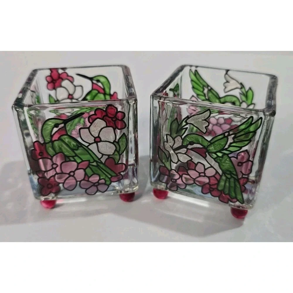 Set Of 2 Joan Baker Mini Glass Tealight Holder-2